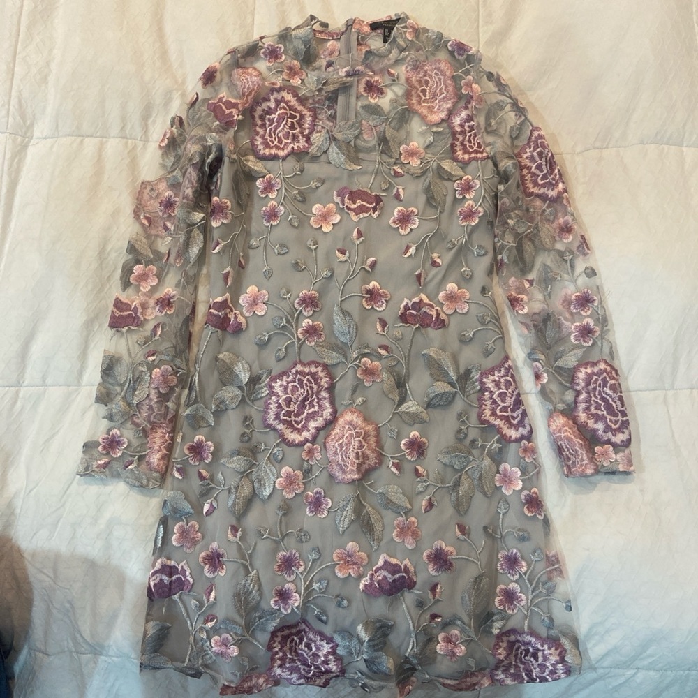 New Look Premium Sheer Floral Dress